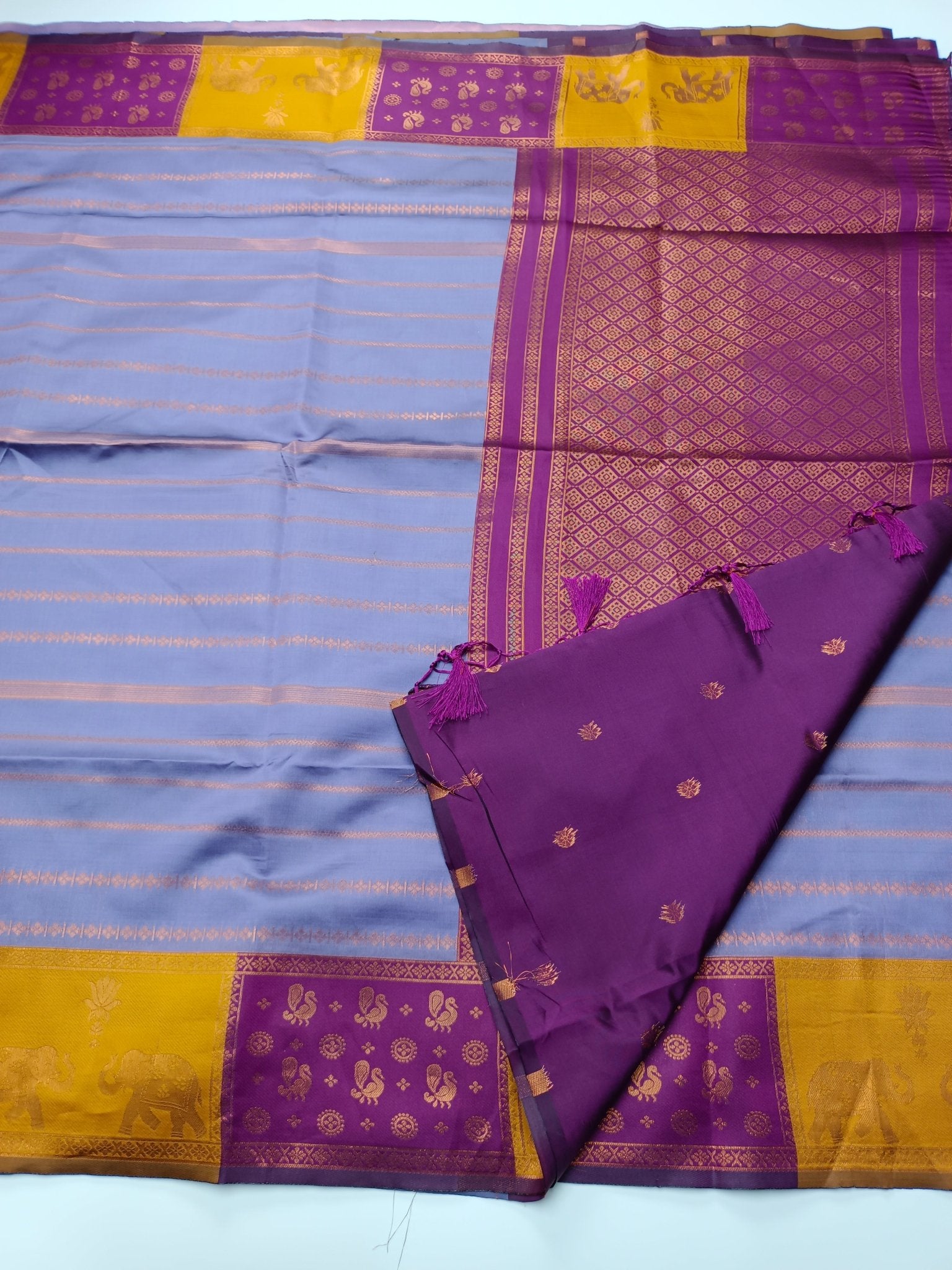 SOFT RAW SILK SAREE - B S CHANNABASAPPA & SONS