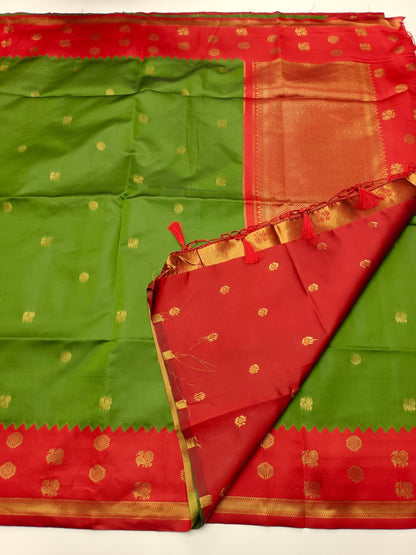 SOFT RAW SILK SAREE - B S CHANNABASAPPA & SONS