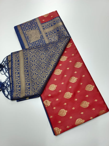 SOFT RAW SILK SAREE - B S CHANNABASAPPA & SONS