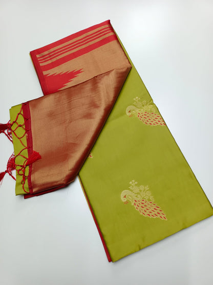 SOFT RAW SILK SAREE - B S CHANNABASAPPA & SONS