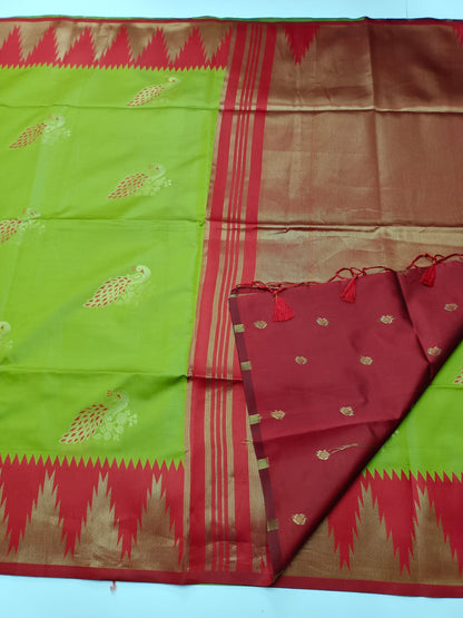 SOFT RAW SILK SAREE - B S CHANNABASAPPA & SONS