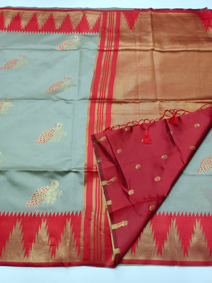 SOFT RAW SILK SAREE - B S CHANNABASAPPA & SONS