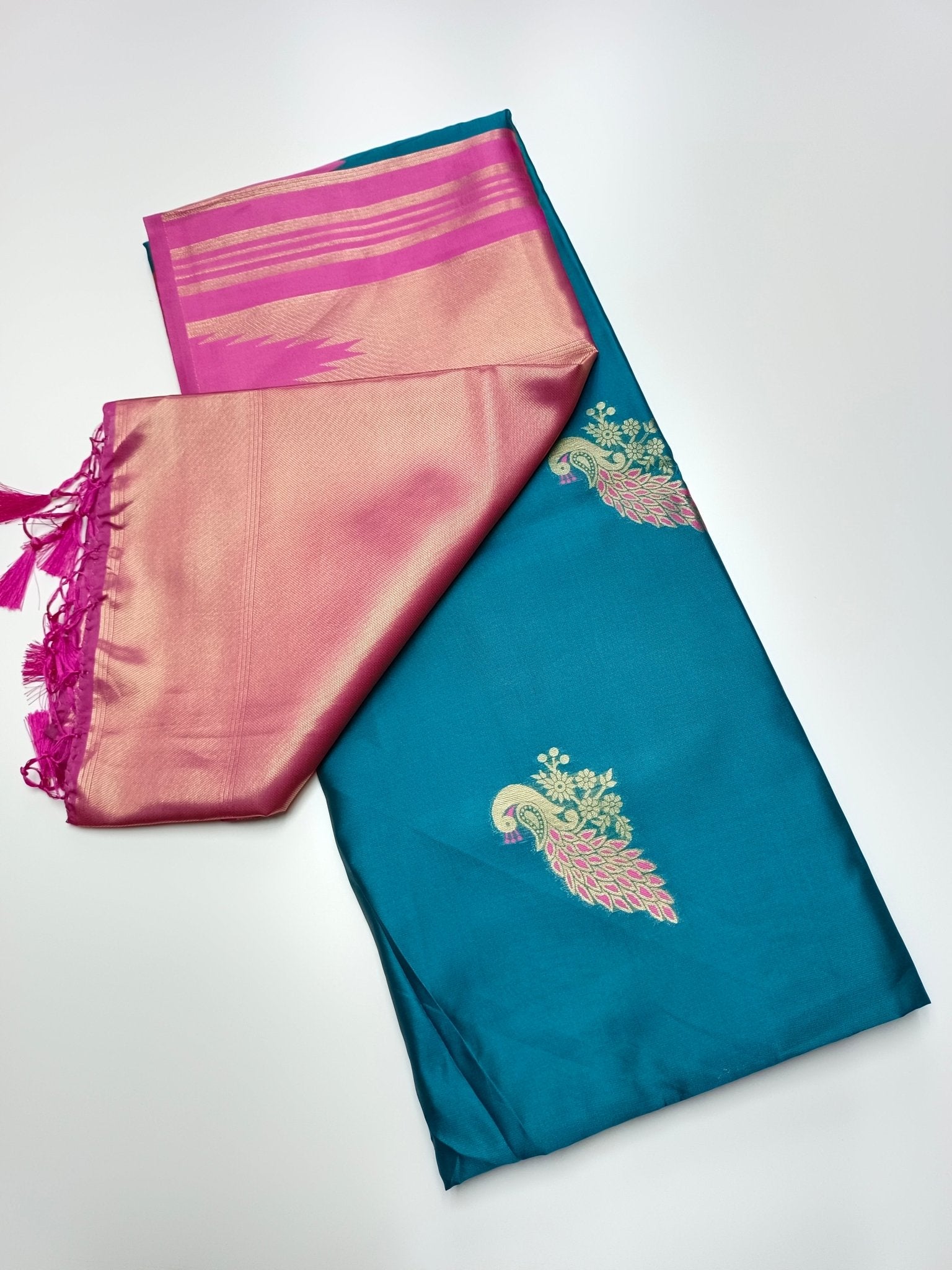 SOFT RAW SILK SAREE - B S CHANNABASAPPA & SONS