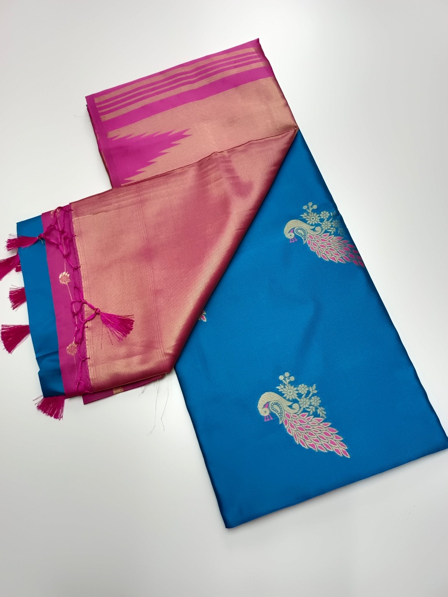 SOFT RAW SILK SAREE - B S CHANNABASAPPA & SONS