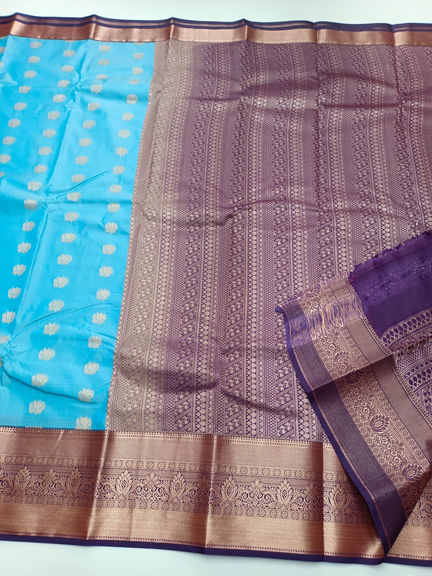 KANCHIPURAM SEMI SILK SAREE - B S CHANNABASAPPA & SONS