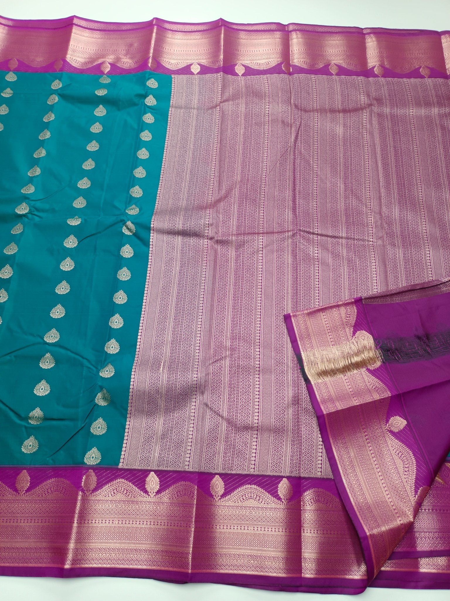 KANCHIPURAM SEMI SILK SAREE - B S CHANNABASAPPA & SONS