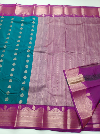 KANCHIPURAM SEMI SILK SAREE - B S CHANNABASAPPA & SONS