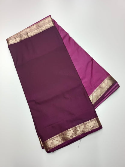 2D SEMI CREPE SILK SAREE - B S CHANNABASAPPA & SONS