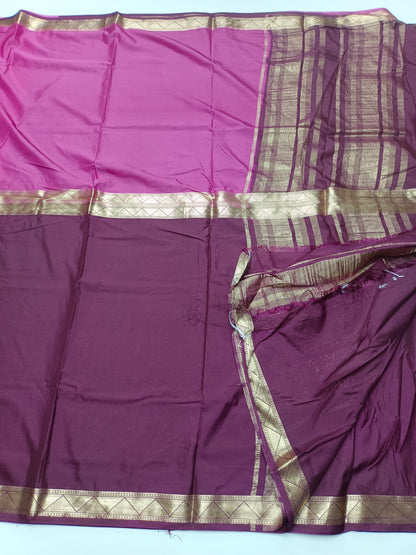 2D SEMI CREPE SILK SAREE - B S CHANNABASAPPA & SONS