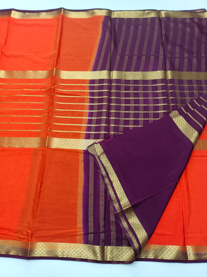 SEMI CREPE SILK SAREE - B S CHANNABASAPPA & SONS