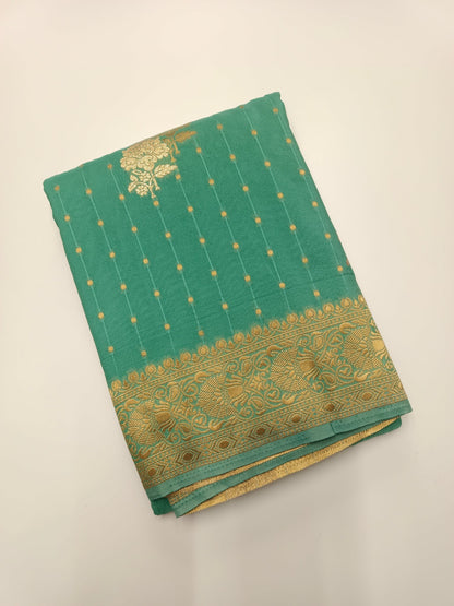 SEMI CREPE SILK SAREE - B S CHANNABASAPPA & SONS