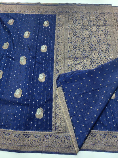 SEMI CREPE SILK SAREE - B S CHANNABASAPPA & SONS