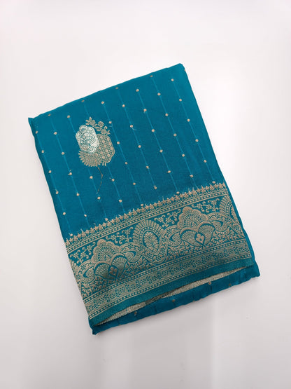 SEMI CREPE SILK SAREE - B S CHANNABASAPPA & SONS