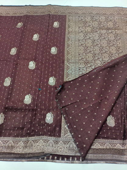 SEMI CREPE SILK SAREE - B S CHANNABASAPPA & SONS