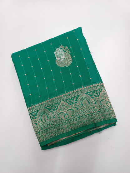 SEMI CREPE SILK SAREE - B S CHANNABASAPPA & SONS