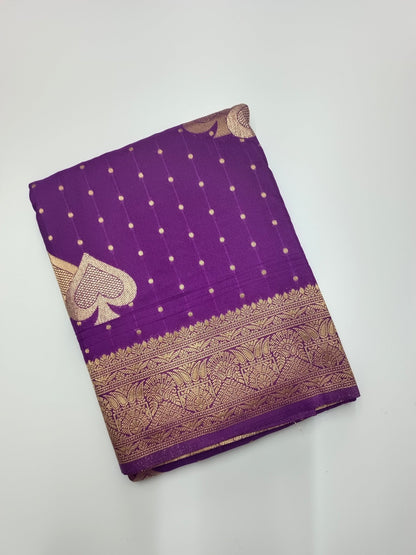 SEMI CREPE SILK SAREE - B S CHANNABASAPPA & SONS