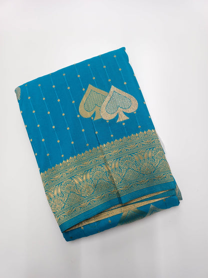 SEMI CREPE SILK SAREE - B S CHANNABASAPPA & SONS