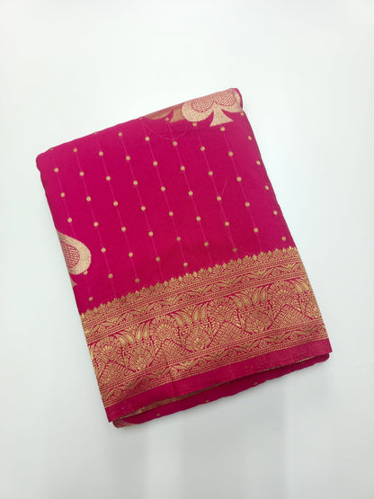 SEMI CREPE SILK SAREE - B S CHANNABASAPPA & SONS