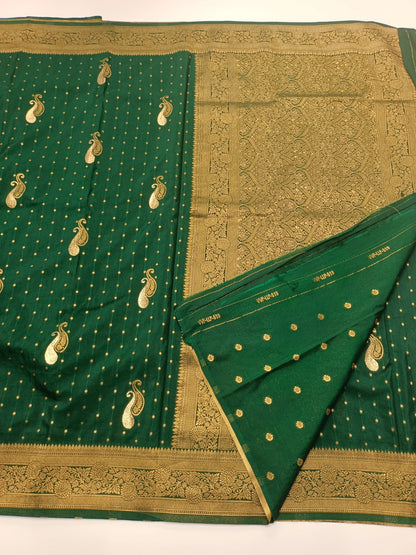 SEMI CREPE SILK SAREE - B S CHANNABASAPPA & SONS