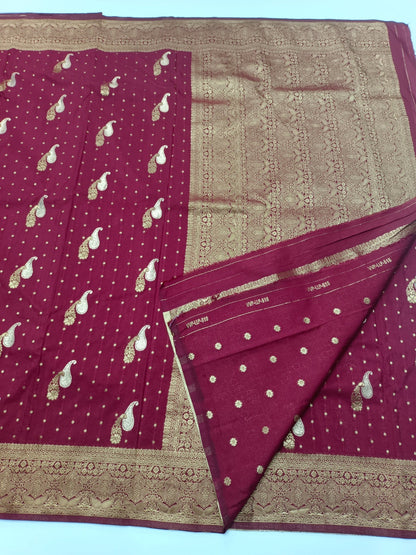 SEMI CREPE SILK SAREE - B S CHANNABASAPPA & SONS