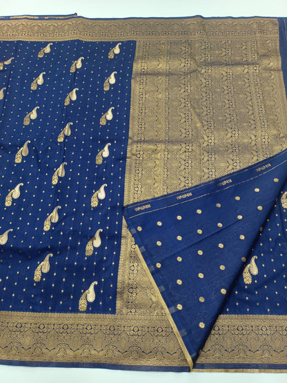 SEMI CREPE SILK SAREE - B S CHANNABASAPPA & SONS