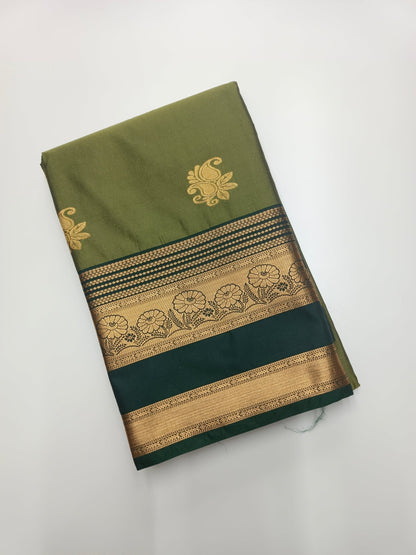 KANCHIPURAM SEMI SILK SAREE - B S CHANNABASAPPA & SONS