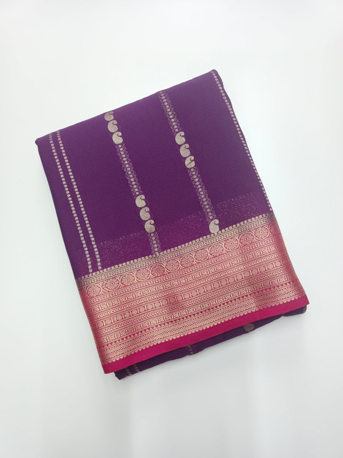 SEMI CREPE SILK SAREE - B S CHANNABASAPPA & SONS