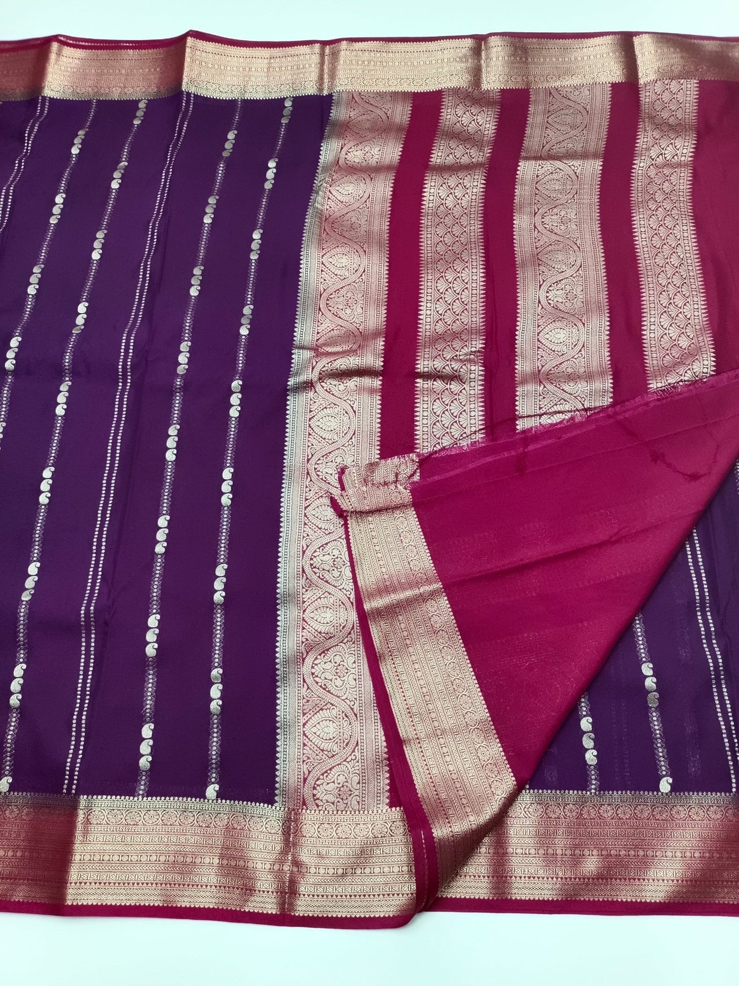 SEMI CREPE SILK SAREE - B S CHANNABASAPPA & SONS