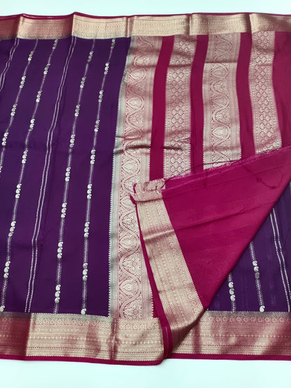 SEMI CREPE SILK SAREE - B S CHANNABASAPPA & SONS