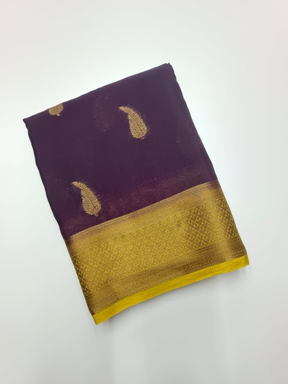 SEMI CREPE SILK SAREE - B S CHANNABASAPPA & SONS