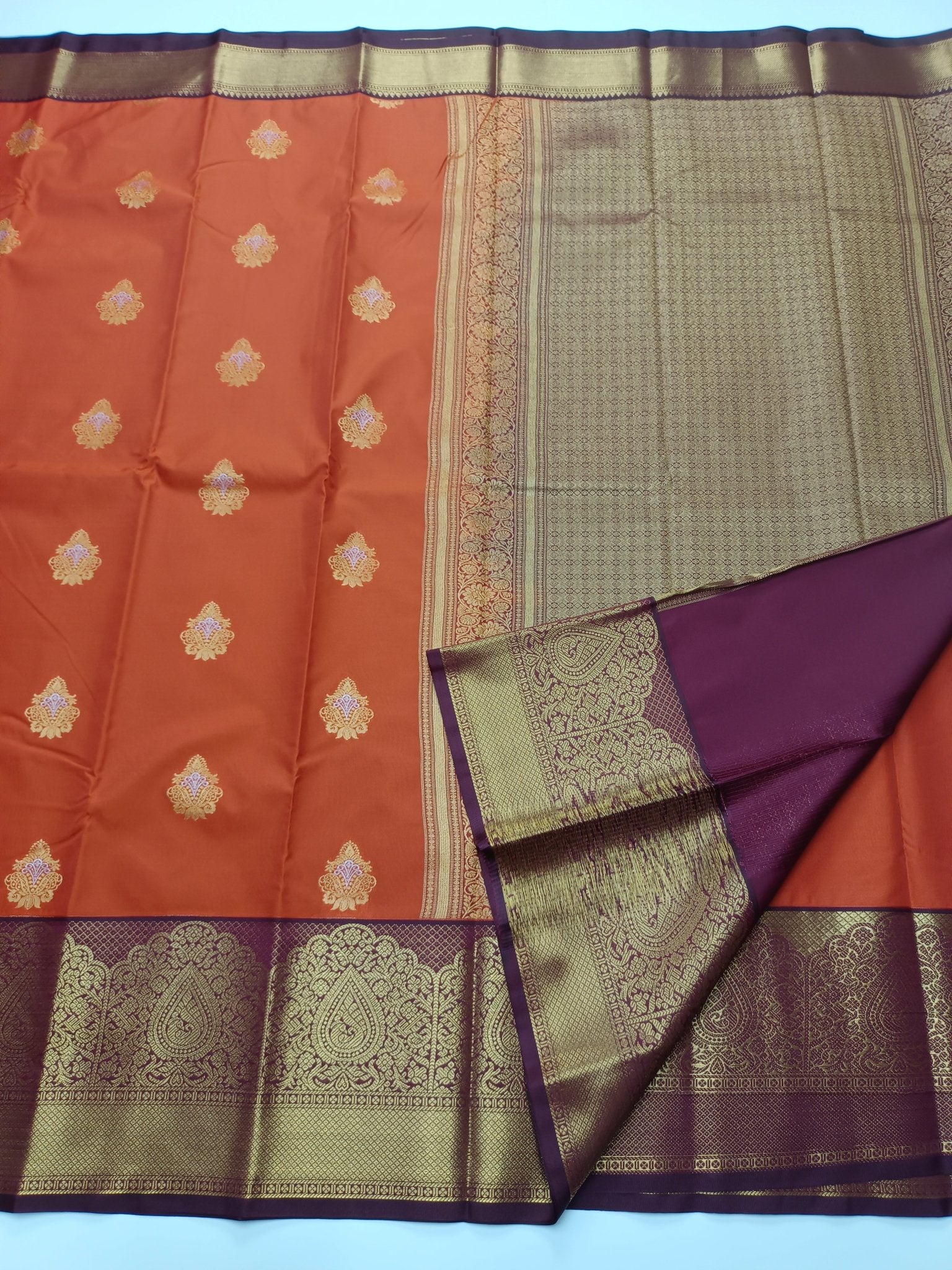 KANCHIPURAM SEMI SILK SAREE - B S CHANNABASAPPA & SONS