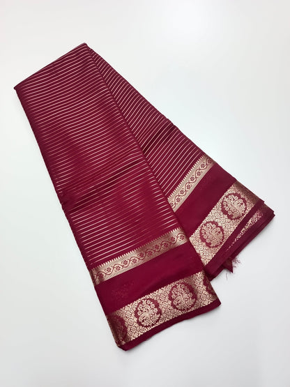 SEMI CREPE SILK SILK SAREE - B S CHANNABASAPPA & SONS