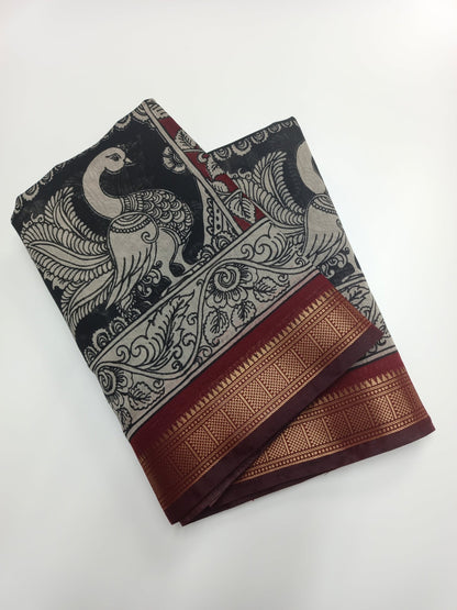 FANCY ASSAM COTTON SAREE - B S CHANNABASAPPA & SONS