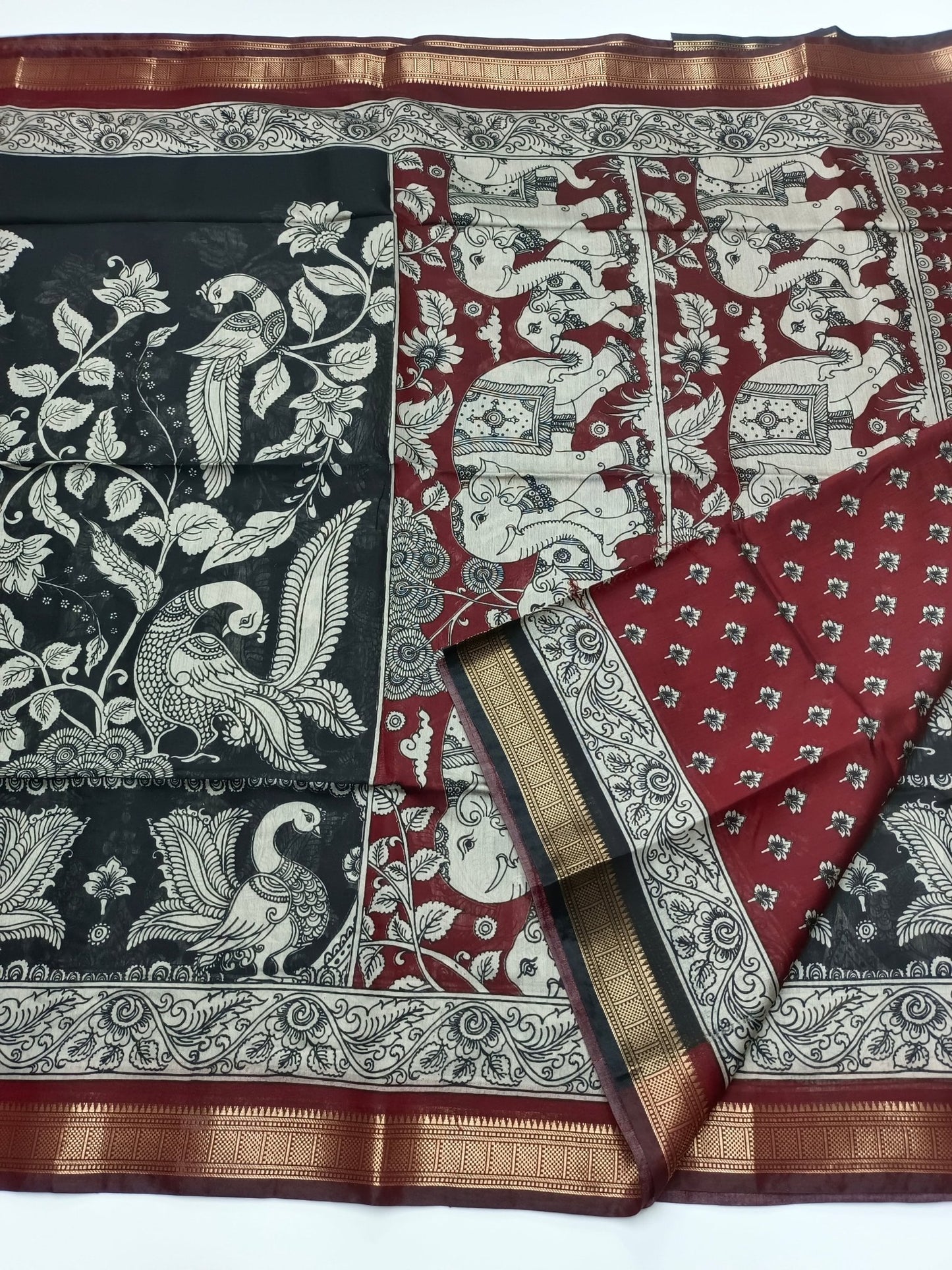 FANCY ASSAM COTTON SAREE - B S CHANNABASAPPA & SONS