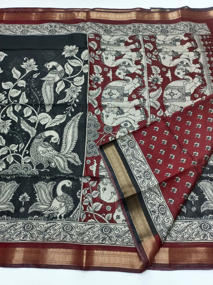 FANCY ASSAM COTTON SAREE - B S CHANNABASAPPA & SONS
