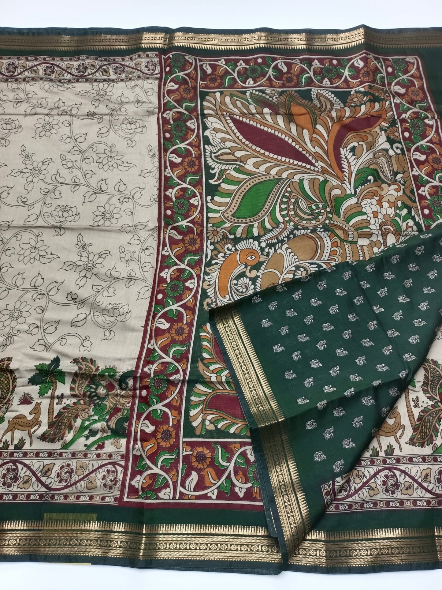 FANCY ASSAM COTTON SAREE - B S CHANNABASAPPA & SONS