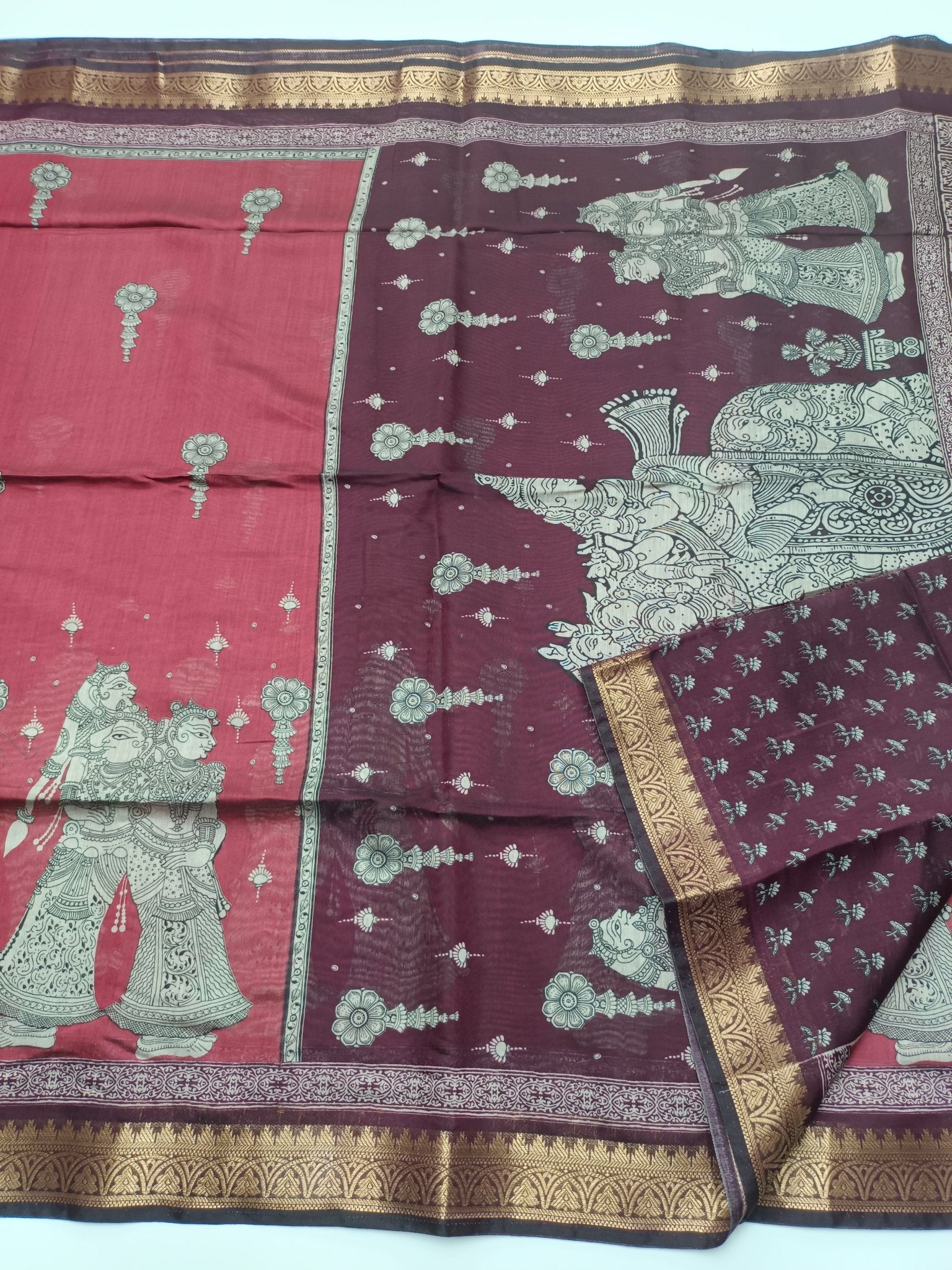 FANCY ASSAM COTTON SAREE - B S CHANNABASAPPA & SONS