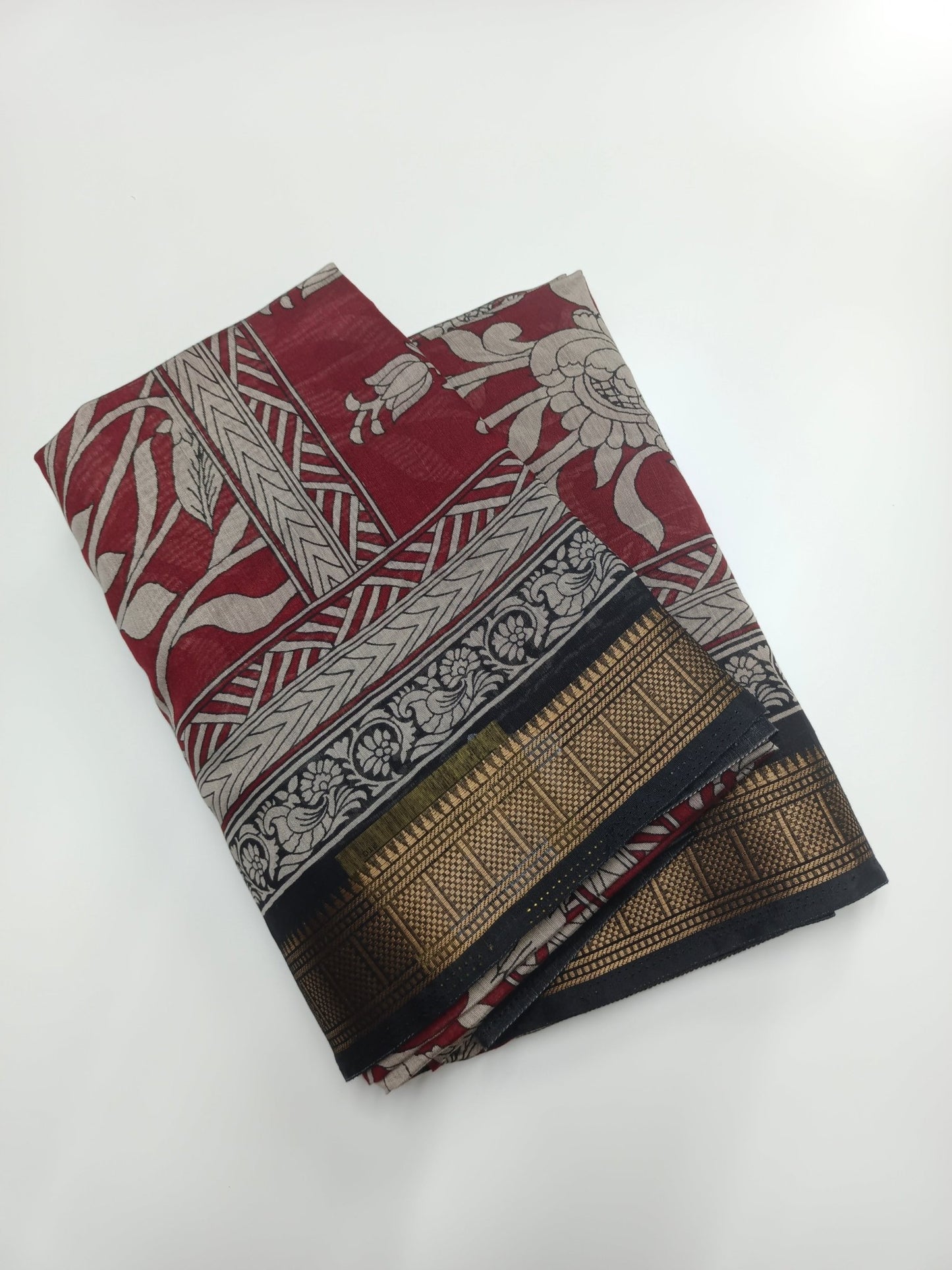 FANCY ASSAM COTTON SAREE - B S CHANNABASAPPA & SONS