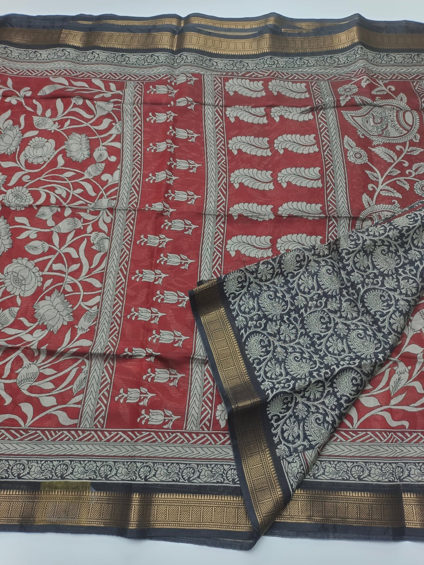 FANCY ASSAM COTTON SAREE - B S CHANNABASAPPA & SONS
