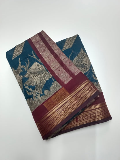 FANCY ASSAM COTTON SAREE - B S CHANNABASAPPA & SONS