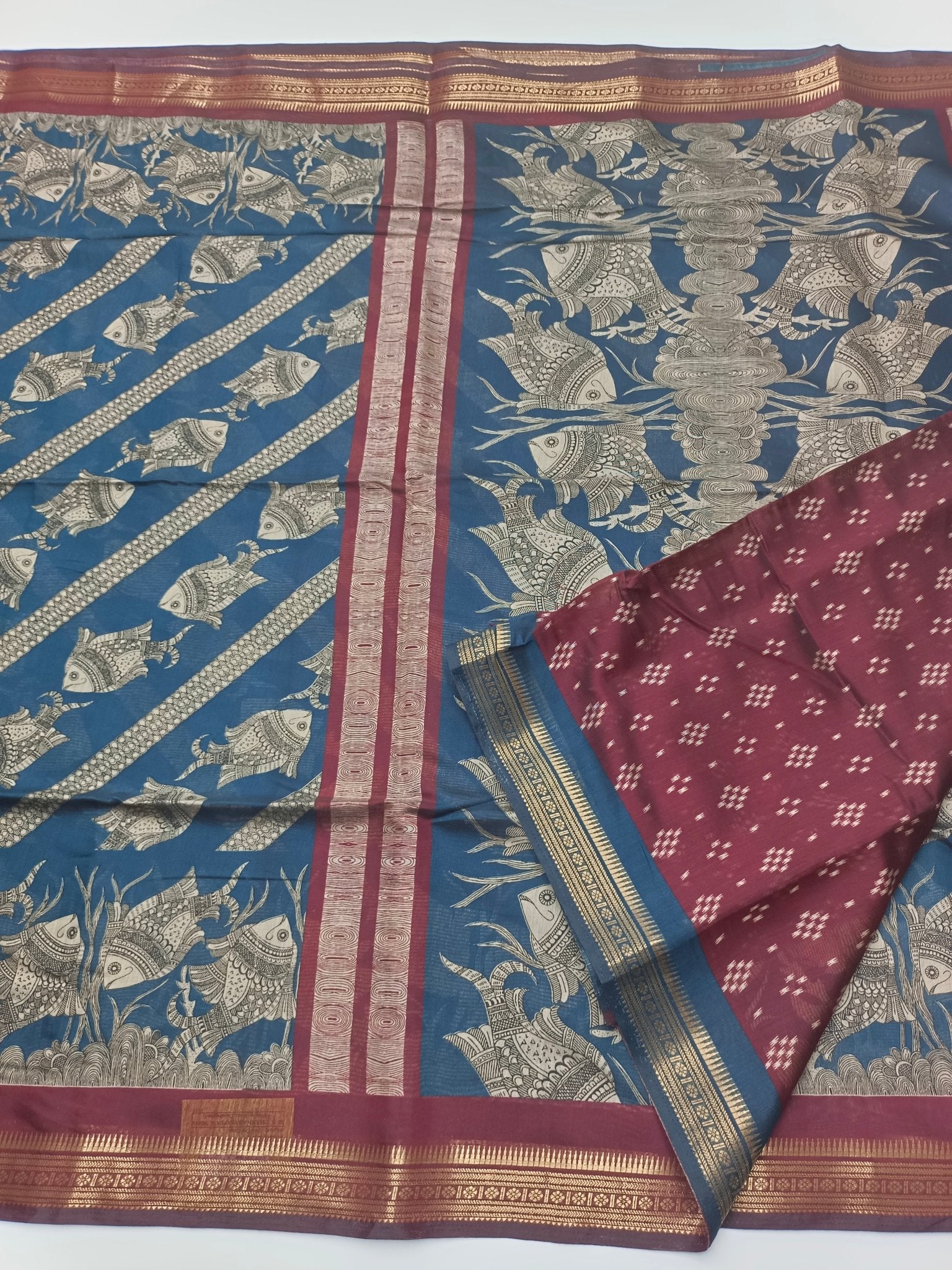 FANCY ASSAM COTTON SAREE - B S CHANNABASAPPA & SONS