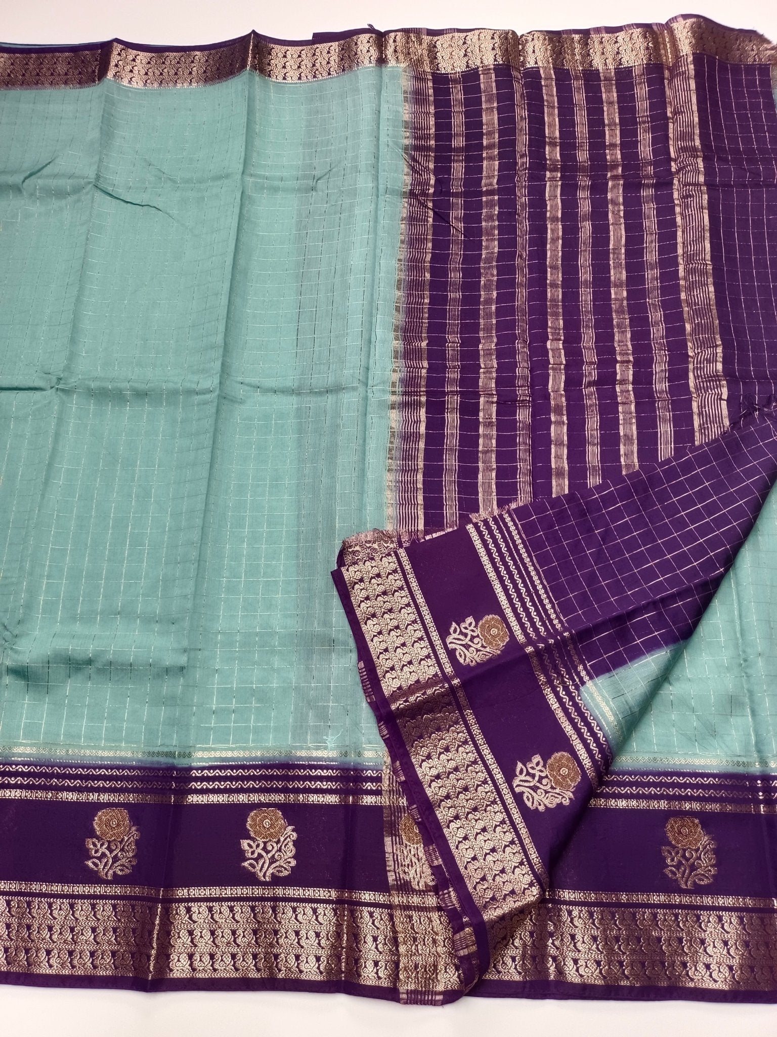 SEMI CREPE SILK SAREE - B S CHANNABASAPPA & SONS
