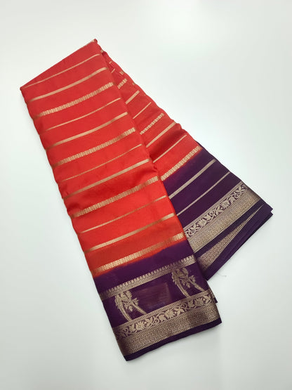 SEMI CREPE SILK SAREE - B S CHANNABASAPPA & SONS