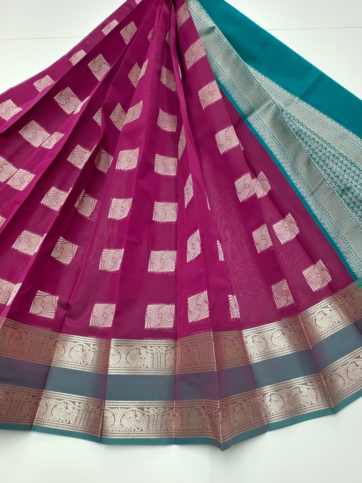 FANCY COTTON SAREE - B S CHANNABASAPPA & SONS