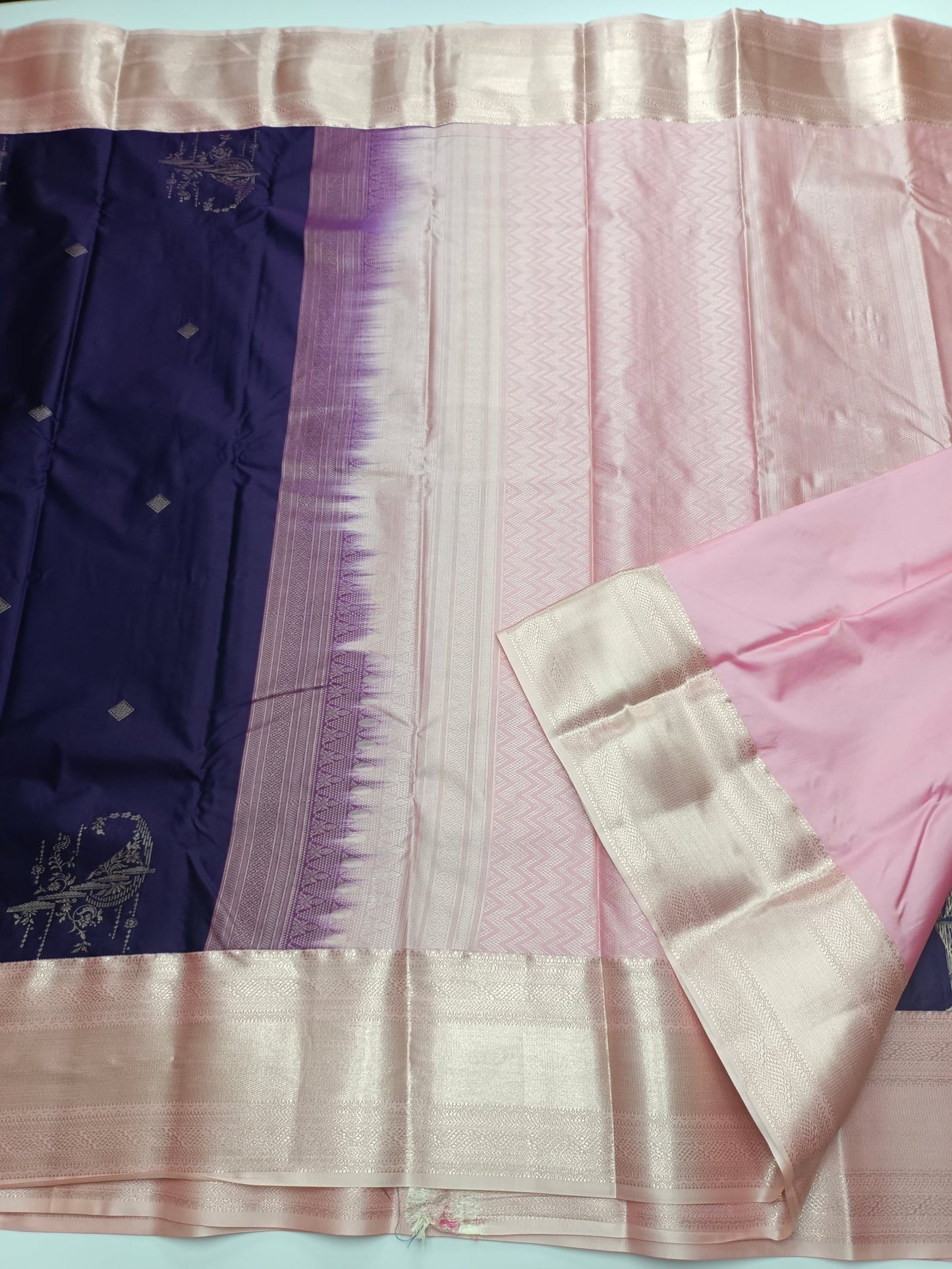 KANCHIPURAM SEMI SILK SAREE - B S CHANNABASAPPA & SONS