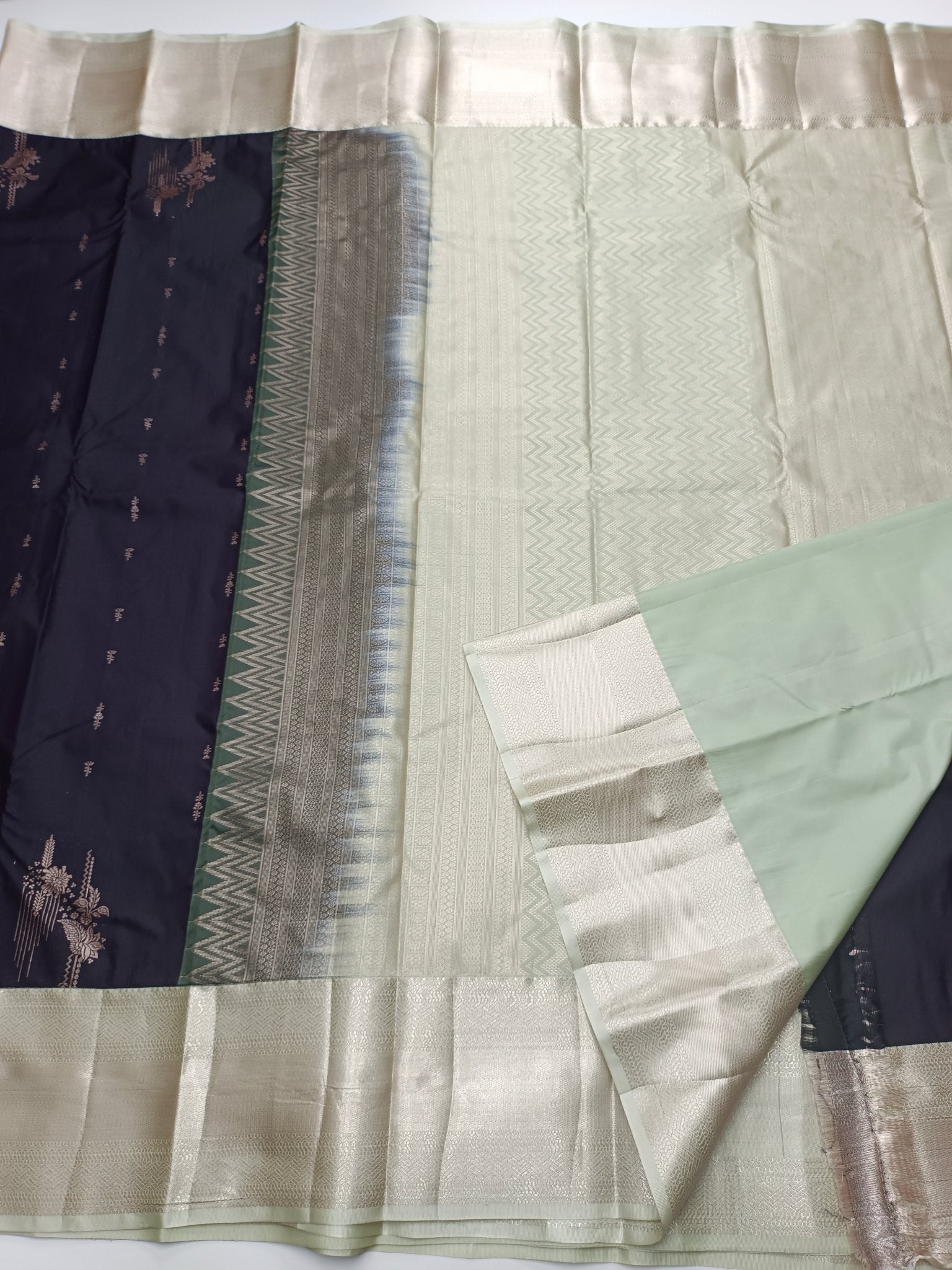 KANCHIPURAM SEMI SILK SAREE - B S CHANNABASAPPA & SONS