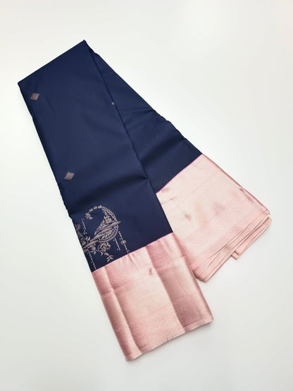 KANCHIPURAM SEMI SILK SAREE - B S CHANNABASAPPA & SONS