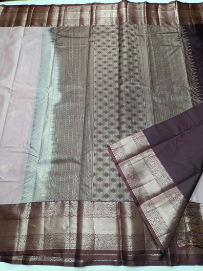 KANCHIPURAM SEMI SILK SAREE - B S CHANNABASAPPA & SONS