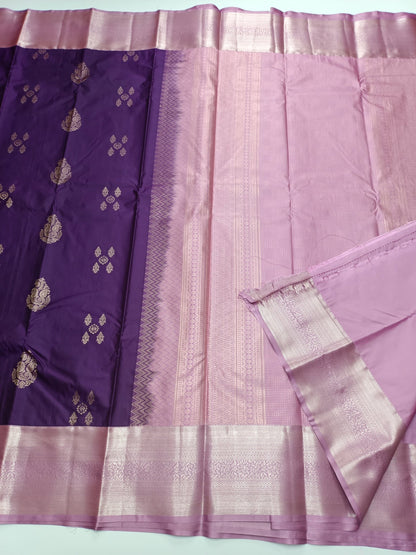 KANCHIPURAM SEMI SILK SAREE - B S CHANNABASAPPA & SONS