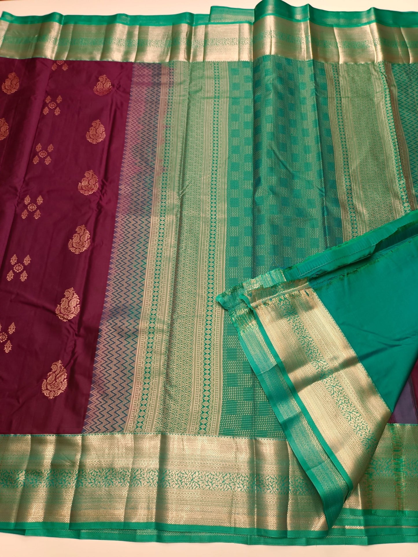 KANCHIPURAM SEMI SILK SAREE - B S CHANNABASAPPA & SONS